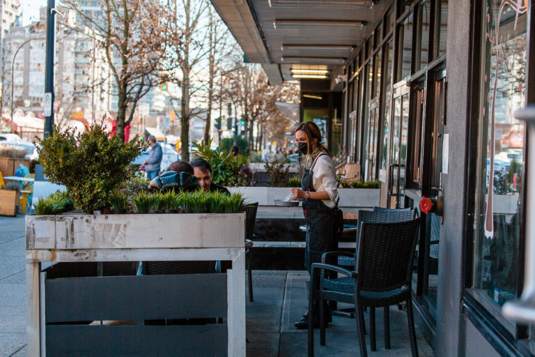 Staff working at restaurant