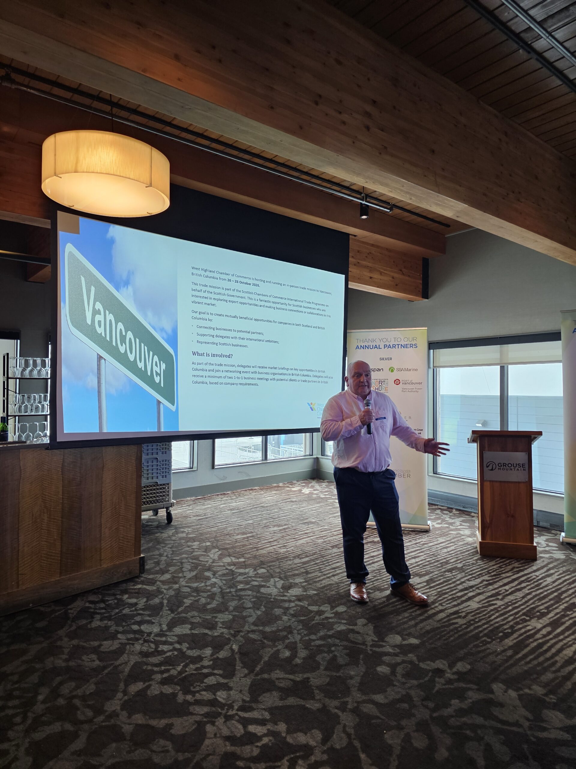 Scottish Trade Delegation reception at Grouse Mountain